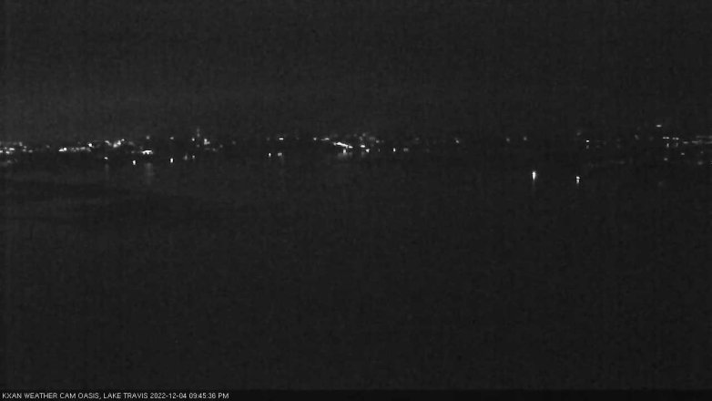 Lake Travis webcam, December 4, 2022 9:45 PM CT