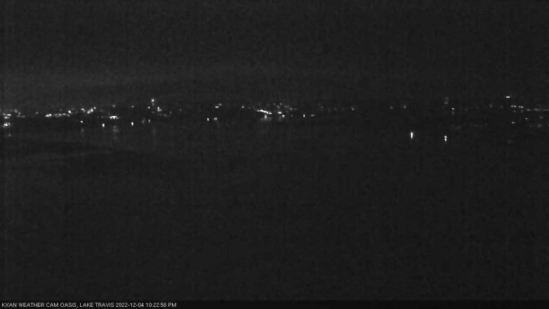 Lake Travis webcam, December 4, 2022 10:25 PM CT