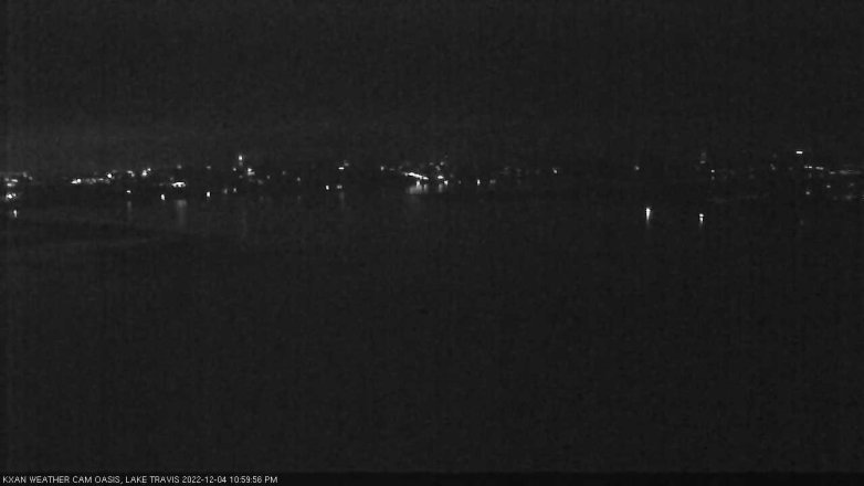 Lake Travis webcam, December 4, 2022 11:00 PM CT