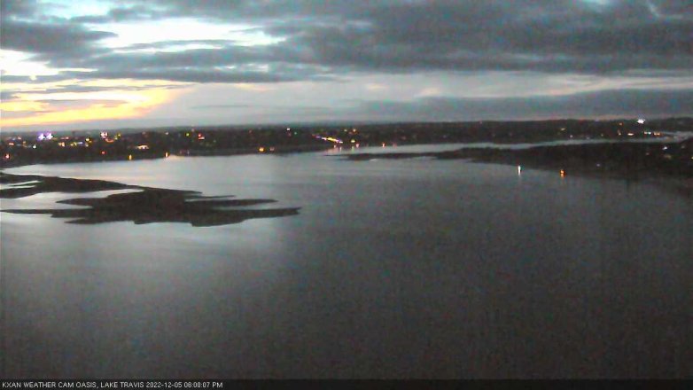 Lake Travis webcam, December 5, 2022 6:00 PM CT