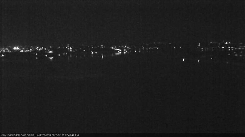 Lake Travis webcam, December 5, 2022 7:45 PM CT
