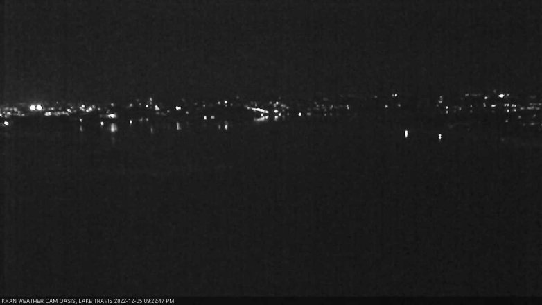 Lake Travis webcam, December 5, 2022 9:25 PM CT