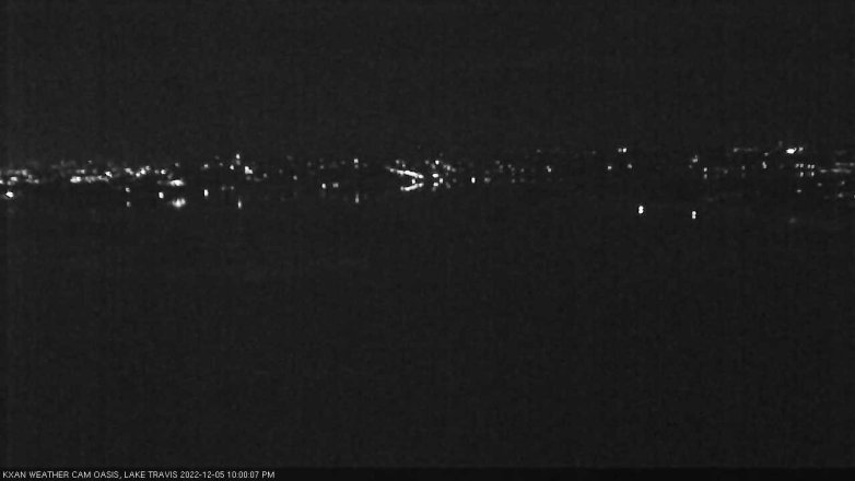 Lake Travis webcam, December 5, 2022 10:00 PM CT