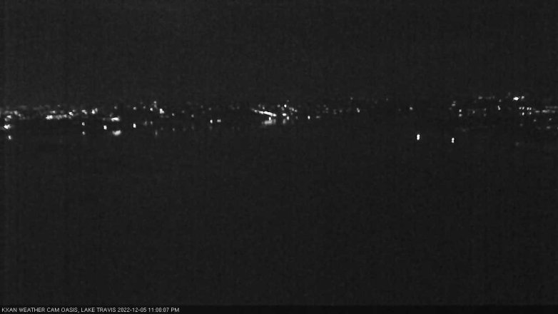 Lake Travis webcam, December 5, 2022 11:00 PM CT