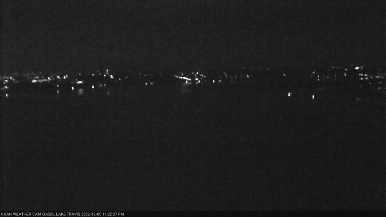 Lake Travis webcam, December 5, 2022 11:25 PM CT