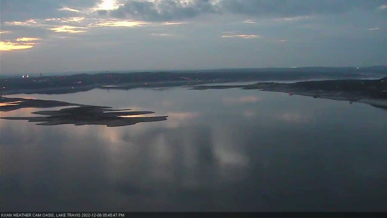 Lake Travis webcam, December 6, 2022 5:45 PM CT