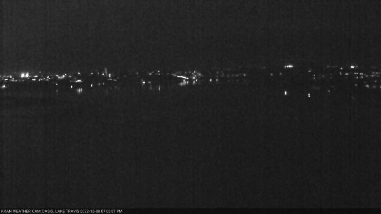 Lake Travis webcam, December 6, 2022 7:00 PM CT