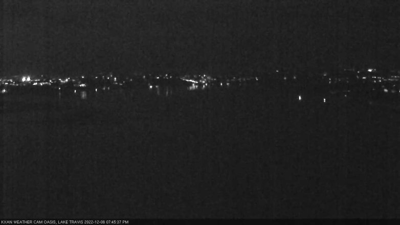 Lake Travis webcam, December 6, 2022 7:45 PM CT
