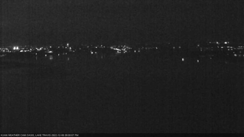 Lake Travis webcam, December 6, 2022 8:00 PM CT