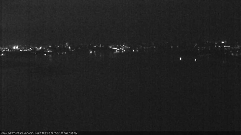 Lake Travis webcam, December 6, 2022 8:25 PM CT