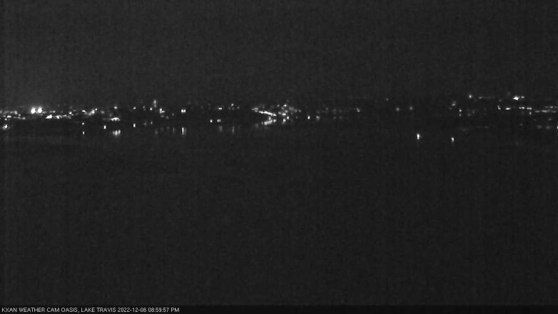 Lake Travis webcam, December 6, 2022 9:00 PM CT