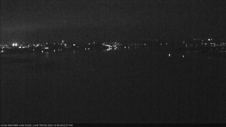 Lake Travis webcam, December 6, 2022 9:25 PM CT