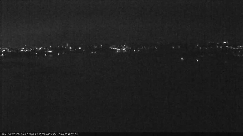 Lake Travis webcam, December 6, 2022 9:45 PM CT