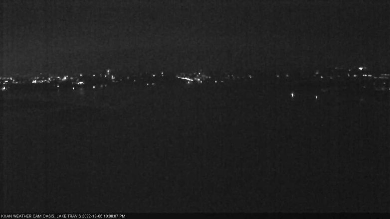Lake Travis webcam, December 6, 2022 10:00 PM CT