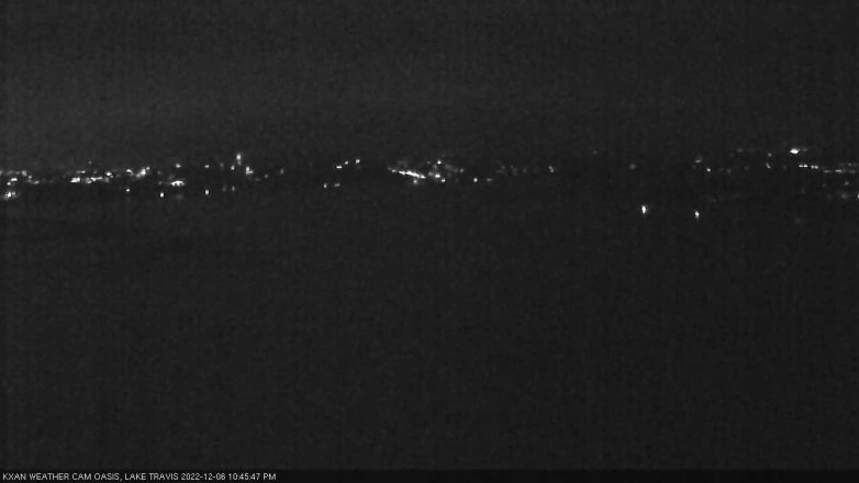 Lake Travis webcam, December 6, 2022 10:45 PM CT