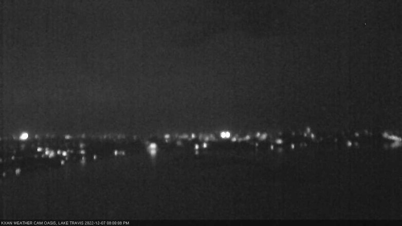Lake Travis webcam, December 7, 2022 8:00 PM CT
