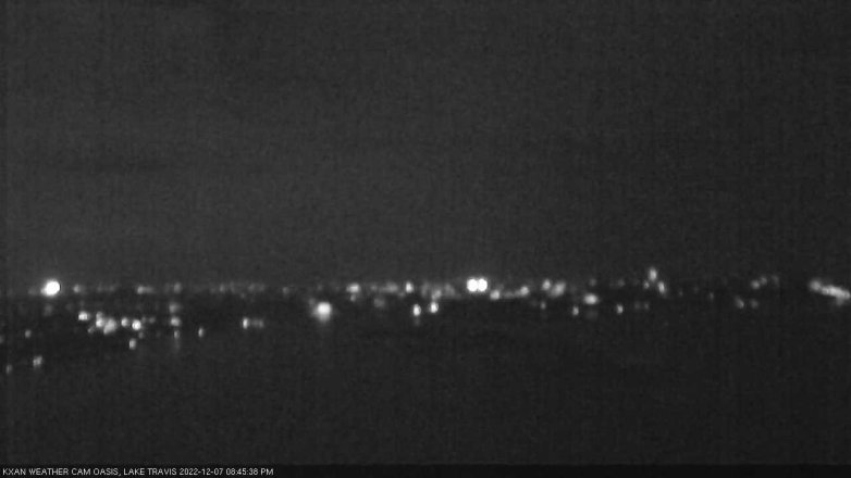 Lake Travis webcam, December 7, 2022 8:45 PM CT