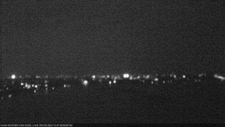 Lake Travis webcam, December 7, 2022 9:00 PM CT