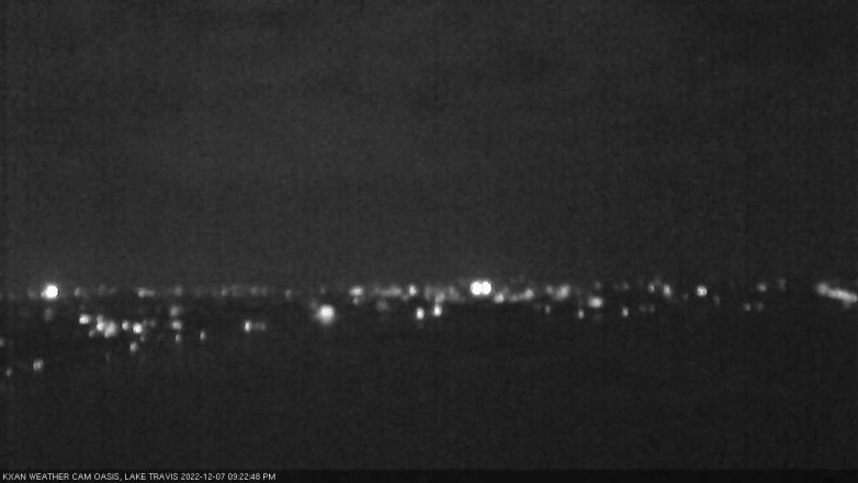 Lake Travis webcam, December 7, 2022 9:25 PM CT