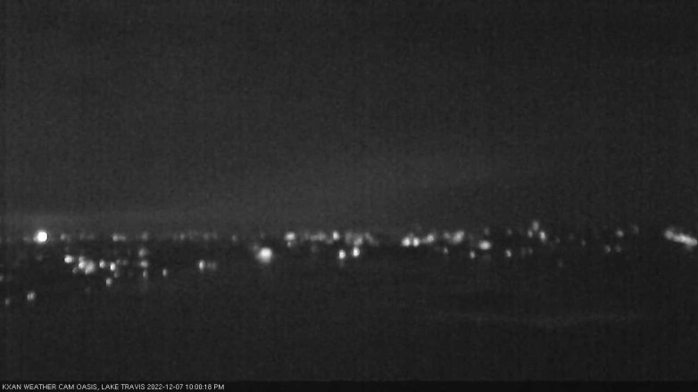 Lake Travis webcam, December 7, 2022 10:00 PM CT