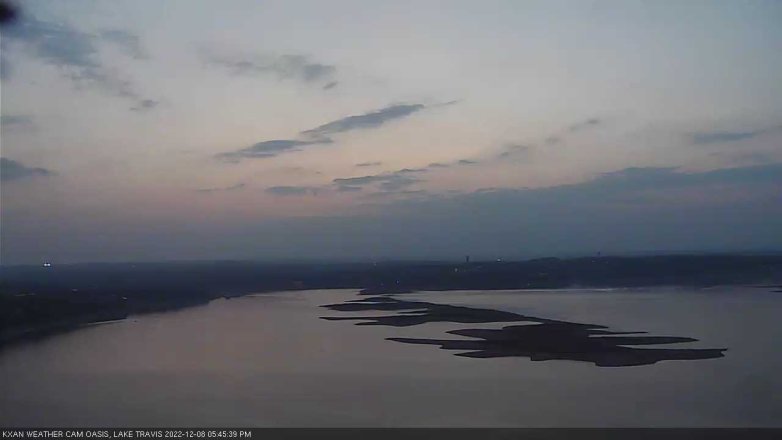 Lake Travis webcam, December 8, 2022 5:45 PM CT