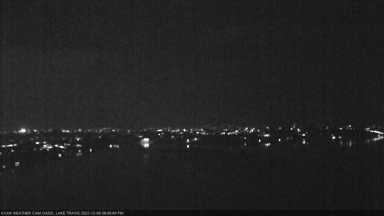 Lake Travis webcam, December 8, 2022 6:45 PM CT