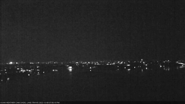 Lake Travis webcam, December 8, 2022 7:00 PM CT