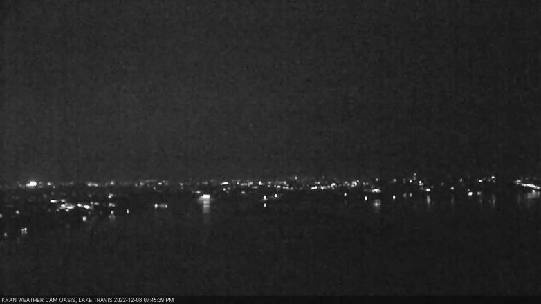 Lake Travis webcam, December 8, 2022 7:45 PM CT