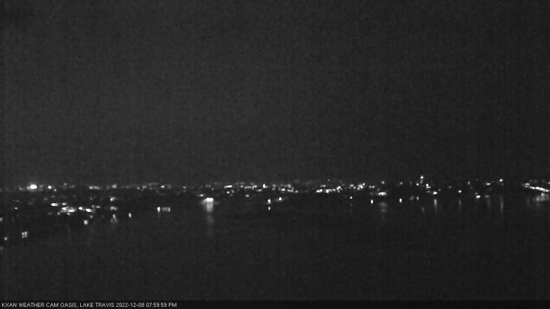 Lake Travis webcam, December 8, 2022 8:00 PM CT