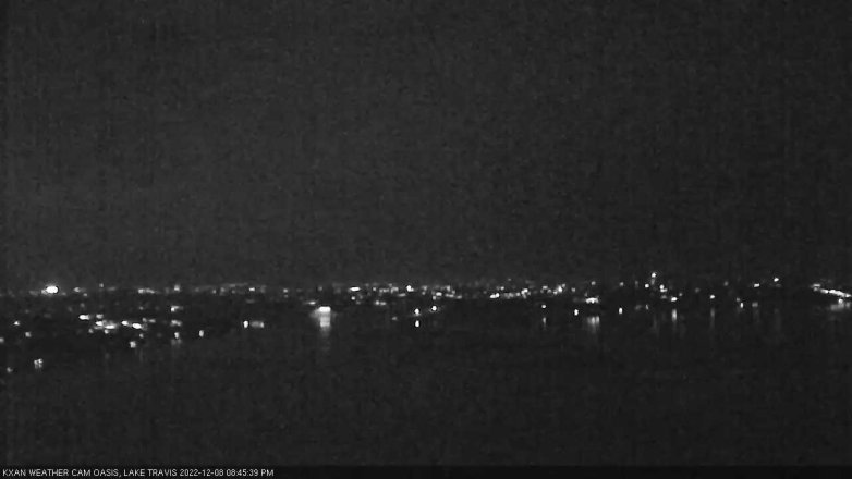 Lake Travis webcam, December 8, 2022 8:45 PM CT
