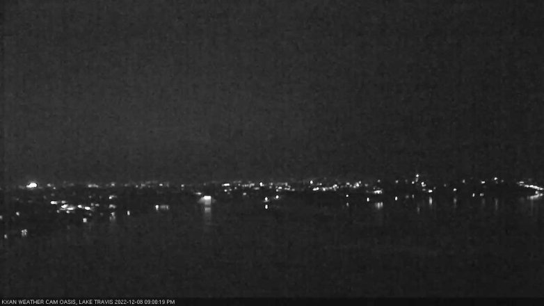 Lake Travis webcam, December 8, 2022 9:00 PM CT