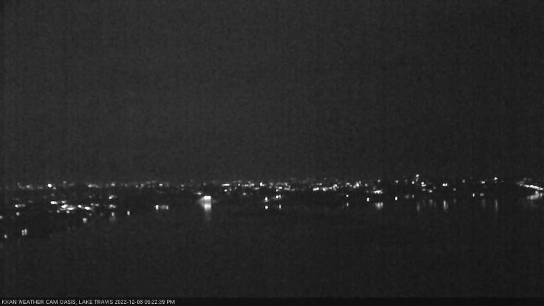 Lake Travis webcam, December 8, 2022 9:25 PM CT