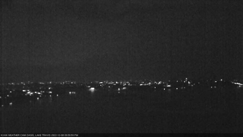 Lake Travis webcam, December 8, 2022 10:00 PM CT