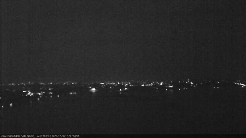 Lake Travis webcam, December 8, 2022 10:25 PM CT