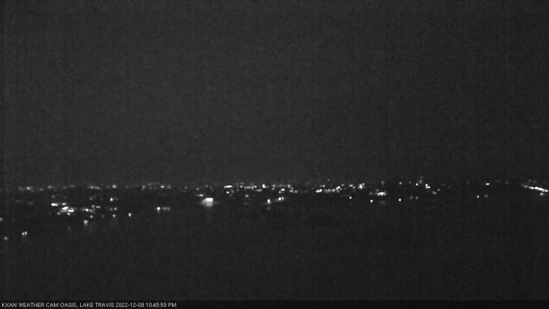 Lake Travis webcam, December 8, 2022 10:45 PM CT