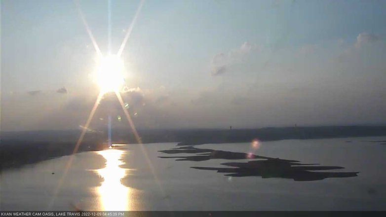 Lake Travis webcam, December 9, 2022 4:45 PM CT