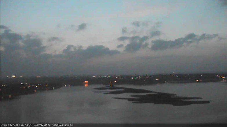 Lake Travis webcam, December 9, 2022 6:00 PM CT