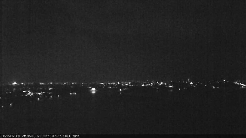 Lake Travis webcam, December 9, 2022 7:45 PM CT