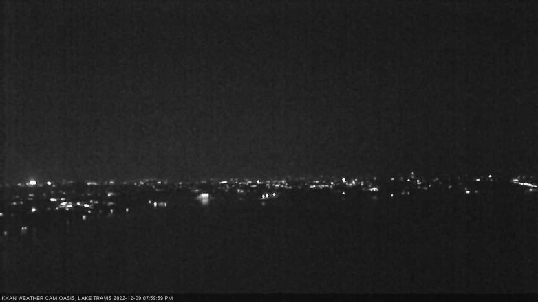 Lake Travis webcam, December 9, 2022 8:00 PM CT