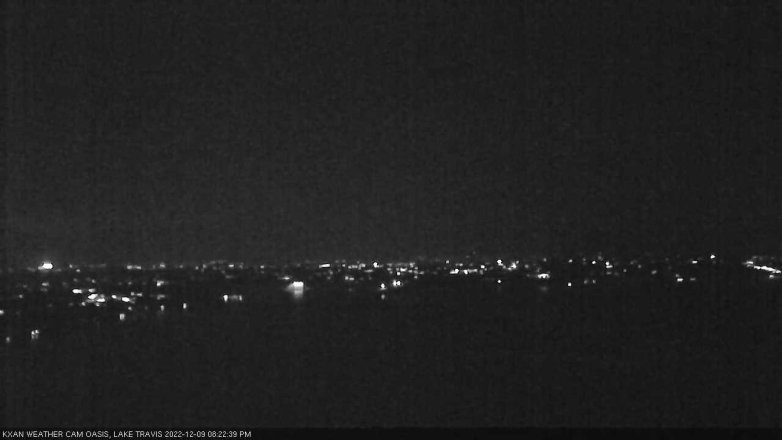 Lake Travis webcam, December 9, 2022 8:25 PM CT