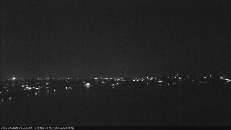 Lake Travis webcam, December 9, 2022 8:45 PM CT