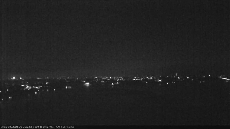 Lake Travis webcam, December 9, 2022 9:25 PM CT