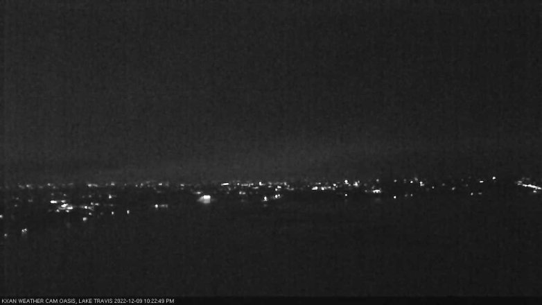 Lake Travis webcam, December 9, 2022 10:25 PM CT