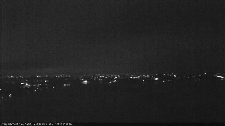 Lake Travis webcam, December 9, 2022 10:45 PM CT