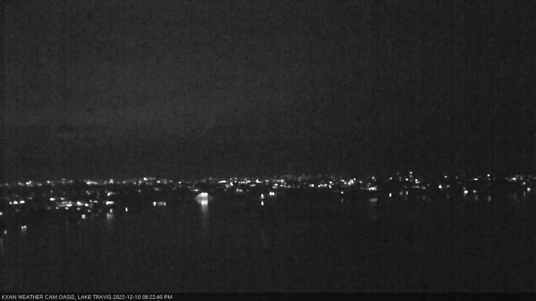 Lake Travis webcam, December 10, 2022 6:25 PM CT