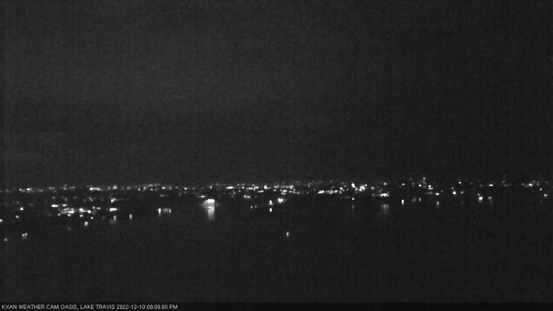 Lake Travis webcam, December 10, 2022 8:00 PM CT