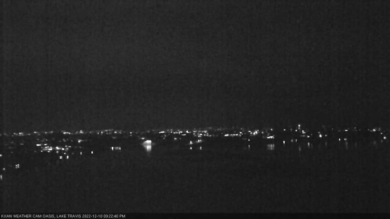 Lake Travis webcam, December 10, 2022 9:25 PM CT