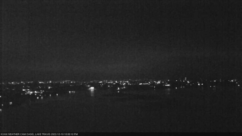 Lake Travis webcam, December 10, 2022 10:00 PM CT