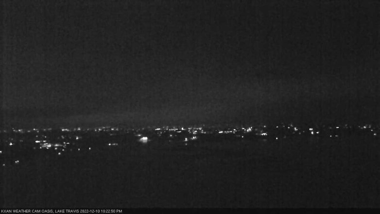 Lake Travis webcam, December 10, 2022 10:25 PM CT