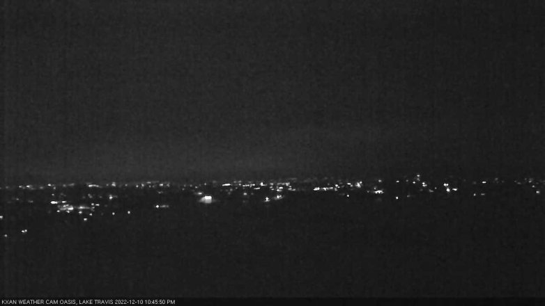 Lake Travis webcam, December 10, 2022 10:45 PM CT